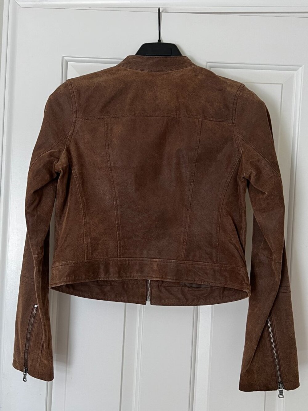 Levi's Classic Black Genuine Nubuck Leather Moto Jacket S - Picture 2 of 10